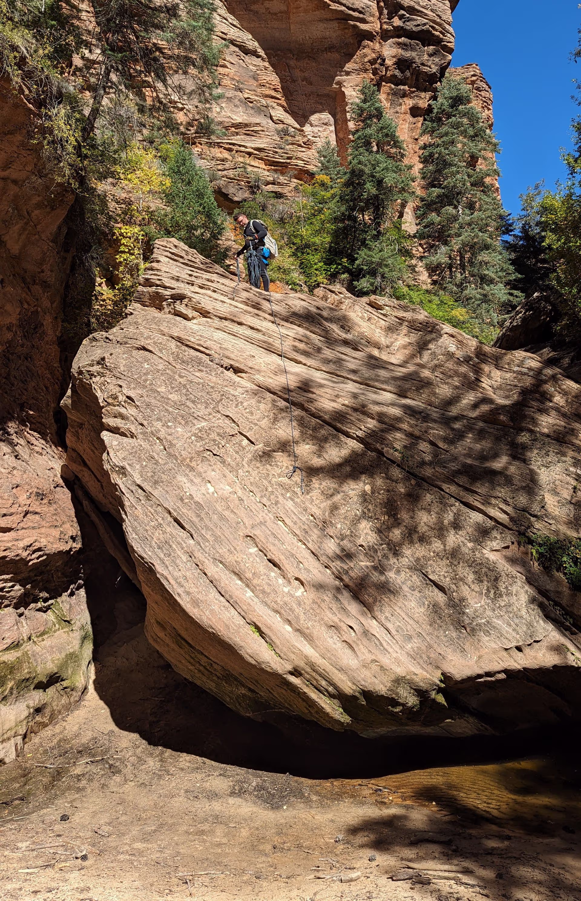abseiling