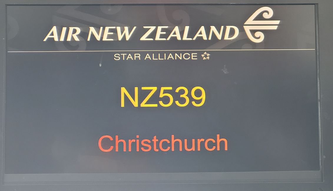 Christchurch - Arrival from Auckland