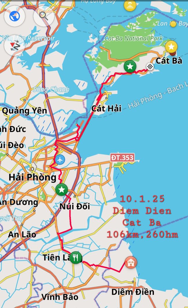 10.1.25 Diem Dien->CatBa 106km