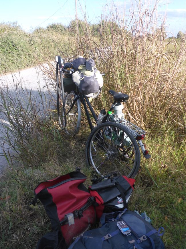 Platten und hier habe ich die Wasserflasche liegen gelassen 