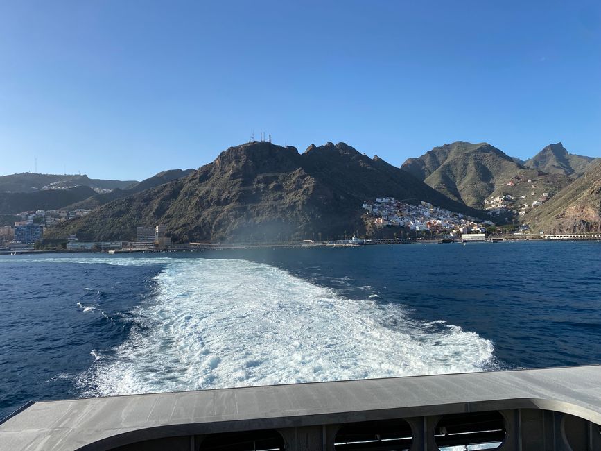 Good bye Teneriffa - mit Tempo 60 km/h in Richtung Gran Canaria