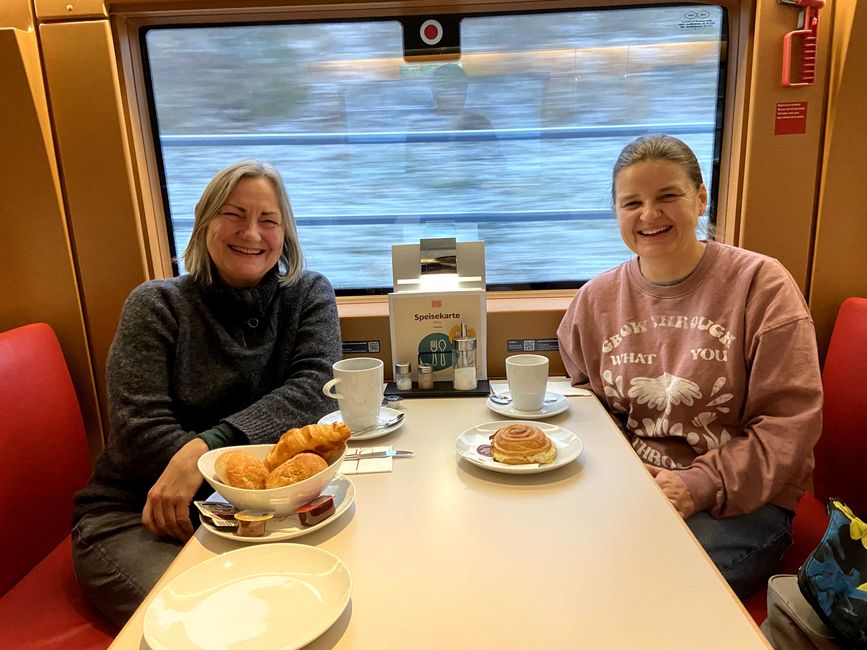 Reni et Anja dans le train