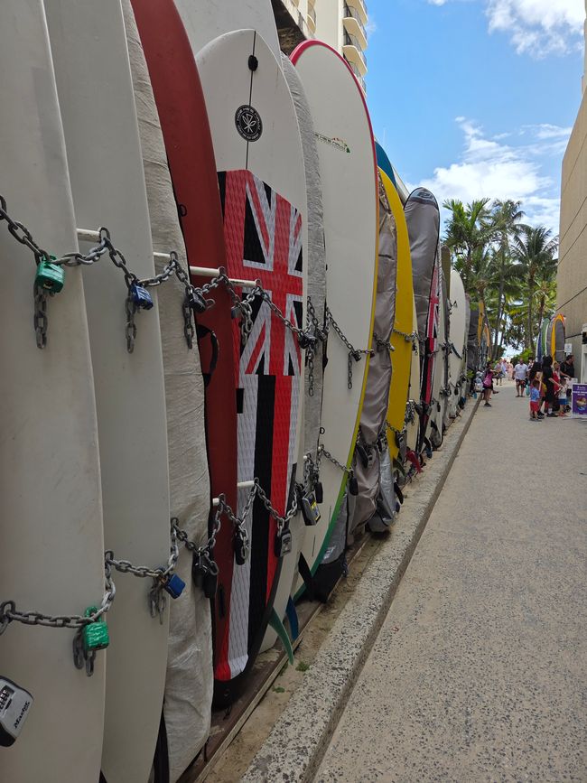 Parking pour planches de surf
