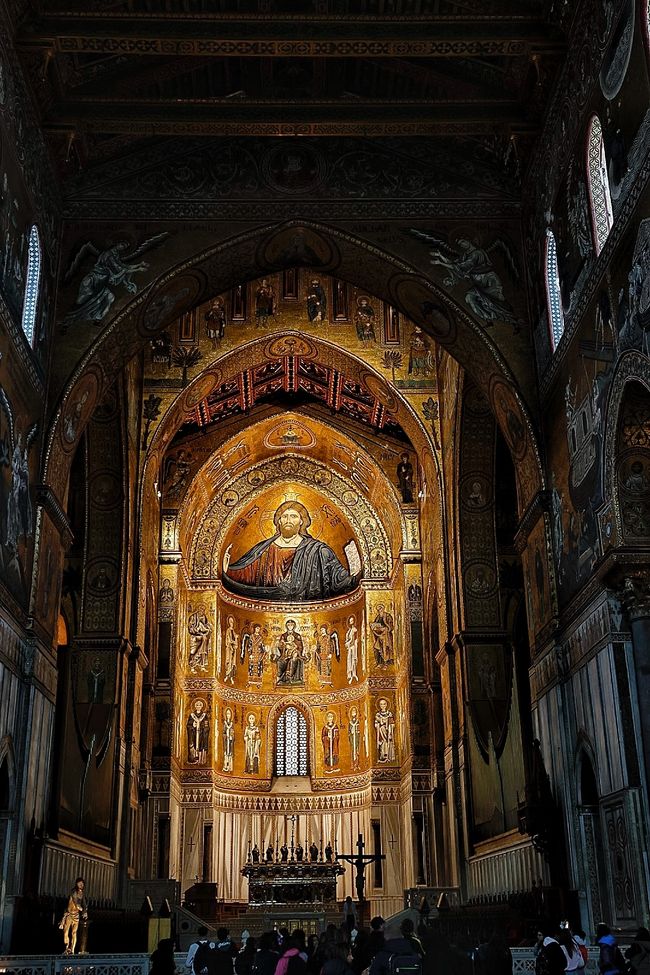 Feinste Goldintarsien in der Kathedrale Monreal, byzantinischer Herkunft.