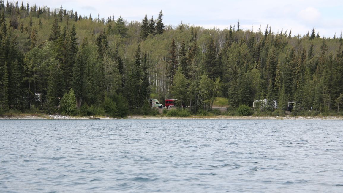 Boya Lake CG Site 3,4 & 5 (our camper on the right)