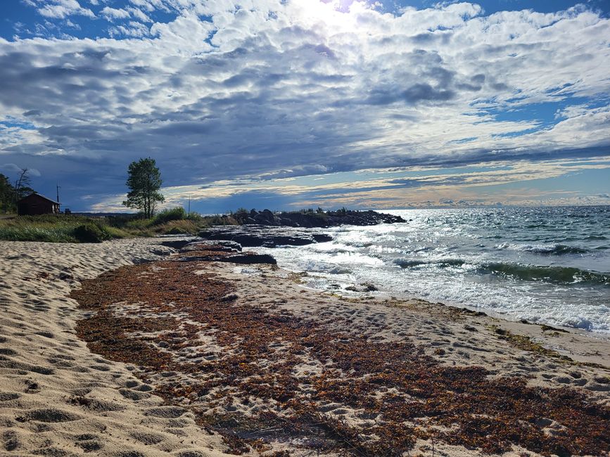 Sandstrand bei Byrums Raukar