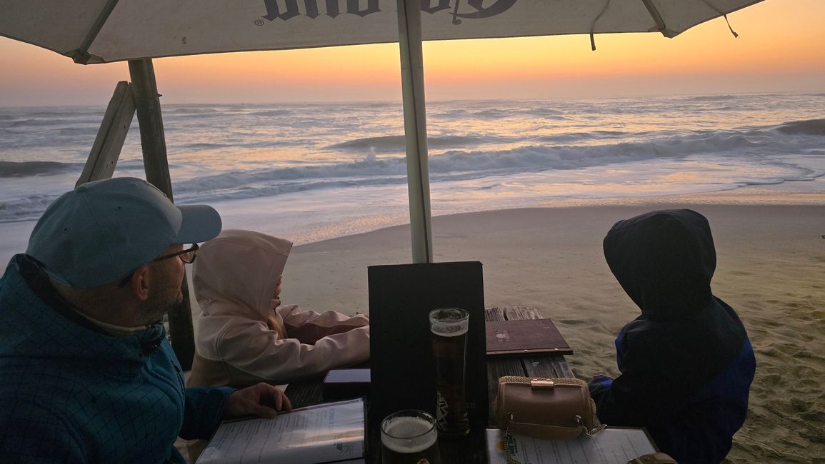 mit Abendessen am Meer 🥶