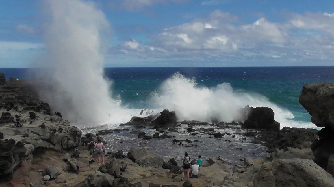 Oh Dios mío, qué trayecto... hacia arriba en el Nakalele Point, grrrr :(