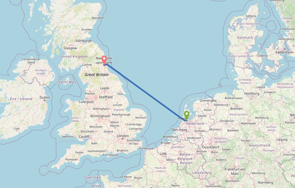 Fähre Amsterdam-Newcastle