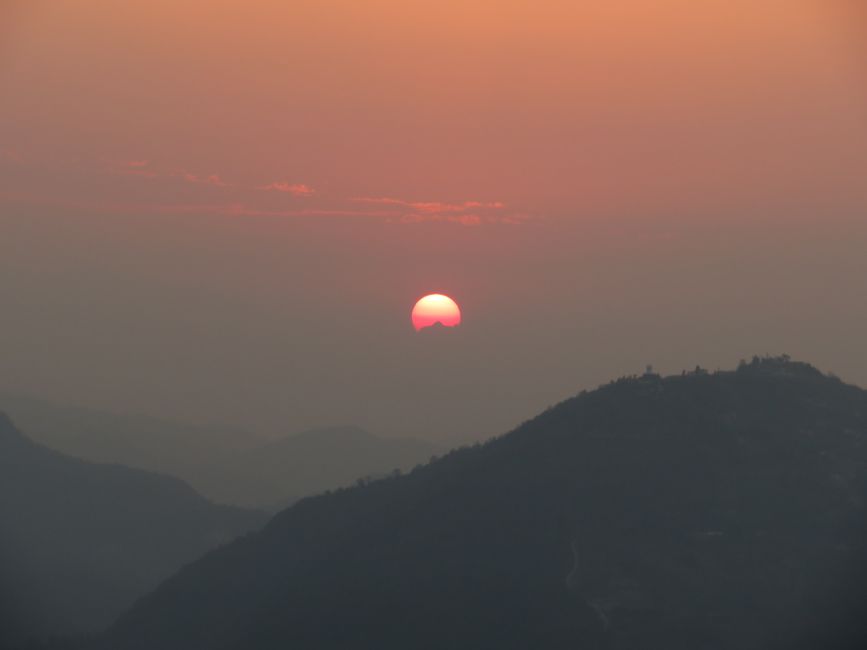 The sunrise in Sarangkot.