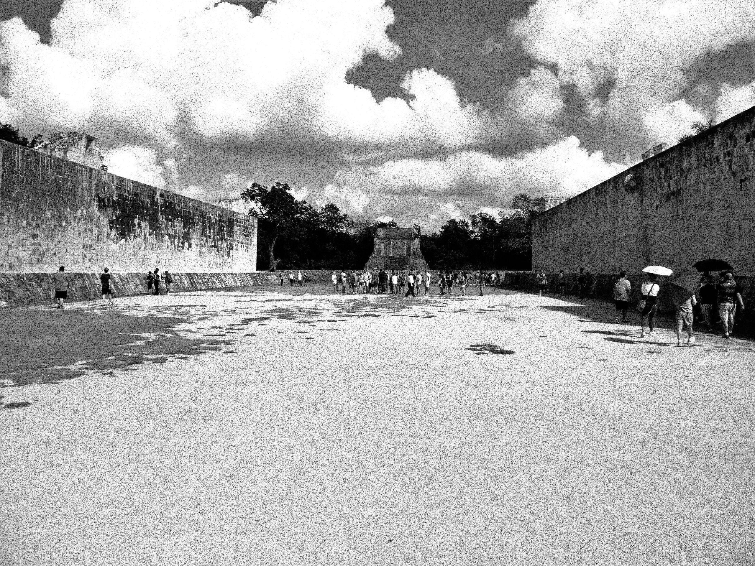 Campo de pelota de Chichén Itzá, conocido por su enorme acústica