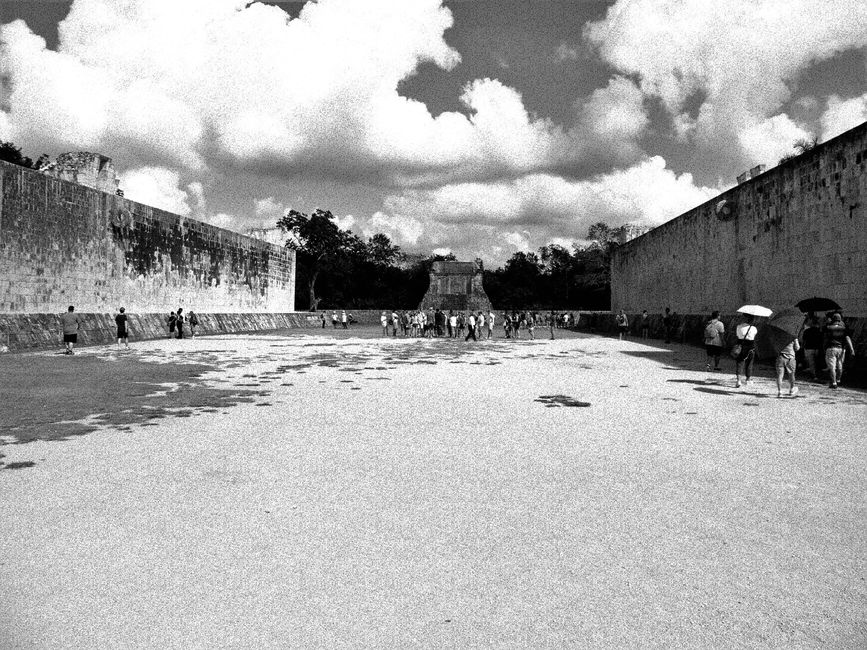 Campo de pelota de Chichén Itzá, conocido por su enorme acústica
