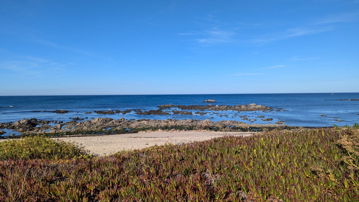 Second stage on the Camino Portugues da Costa from Povoa Varzim to Apulia Praia