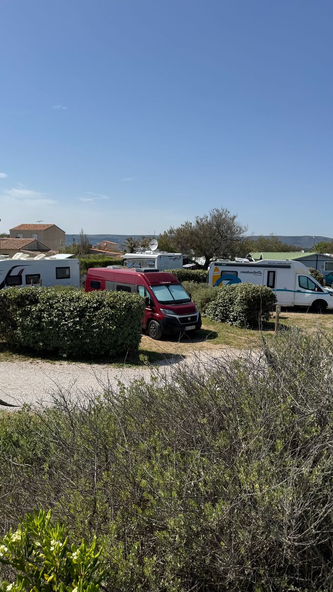 Unser Stellplatz Le Tamaris