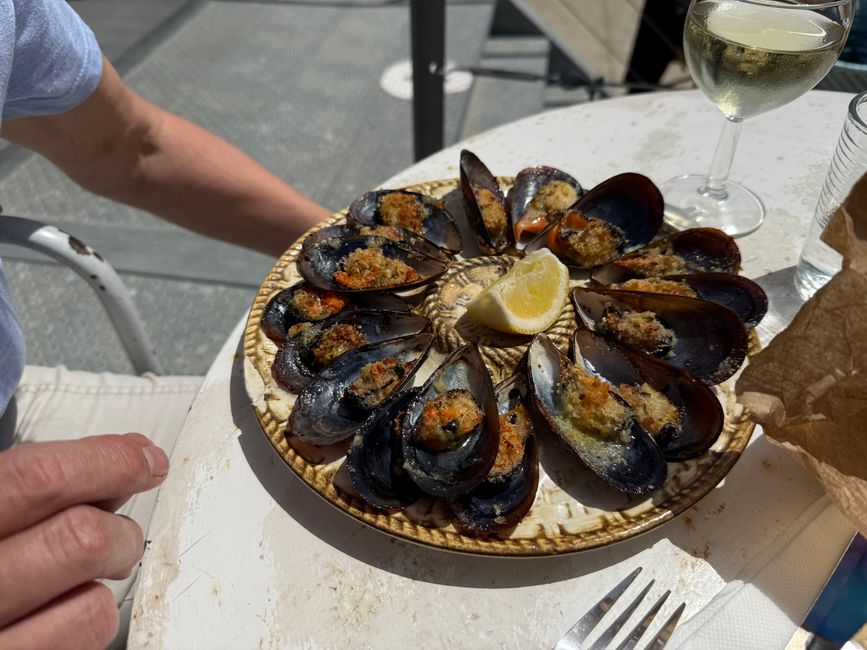 Moules gratinées