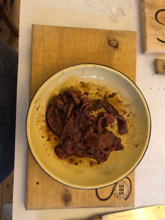 Zubereitung von Biltong Sticks
