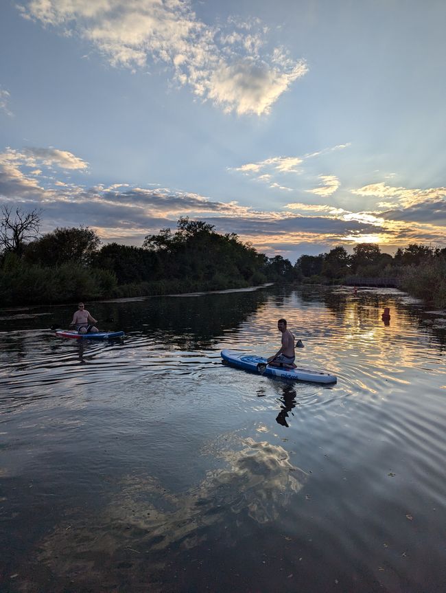 SUPing at the mooring spot 