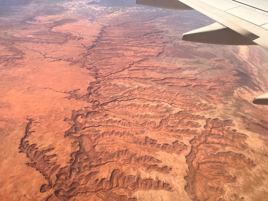 Heimflug über den Canyons