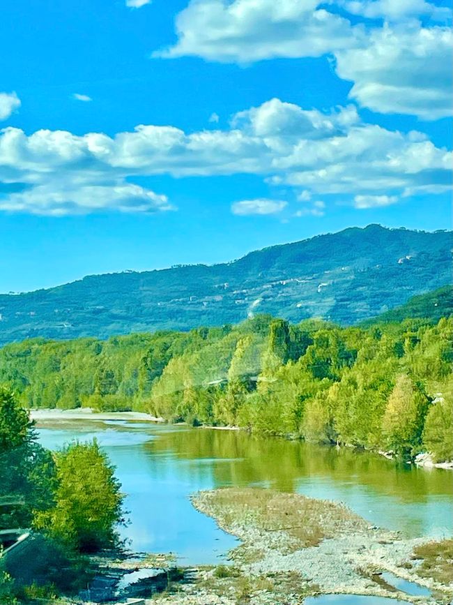 Le trajet du lac de Garde vers la Toscane traversait un paysage magnifique.