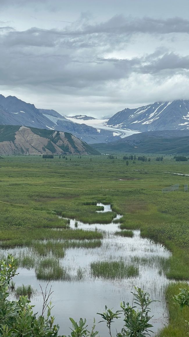 Denali Highway - Vista de un glaciar