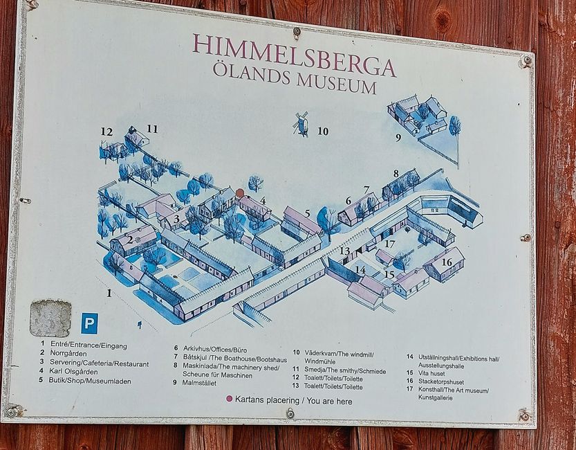 Plan der Häuser des Museums 