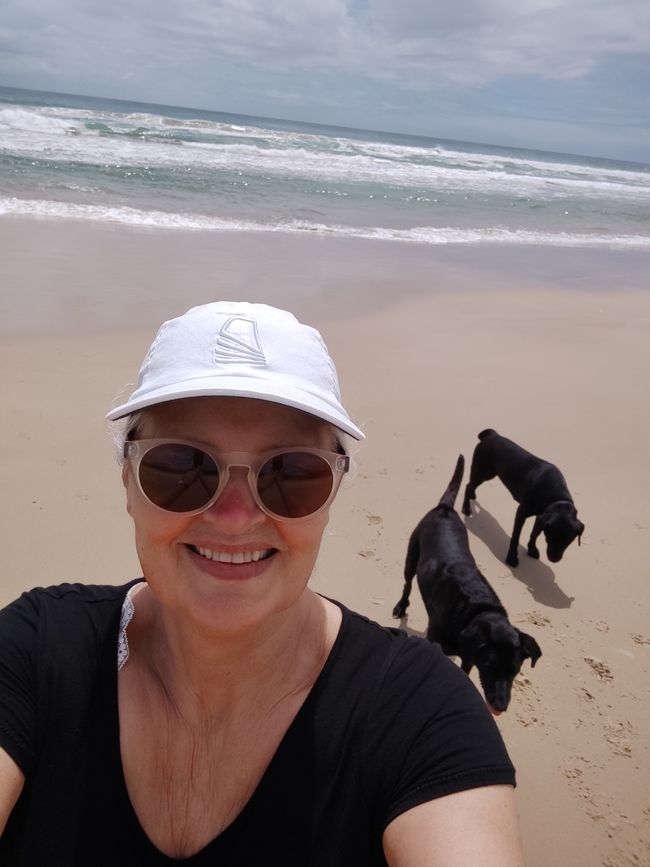 Me, the dogs and the ocean