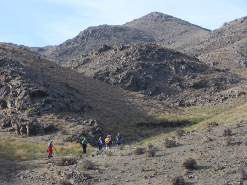 Wanderung in die steinigen Berge 