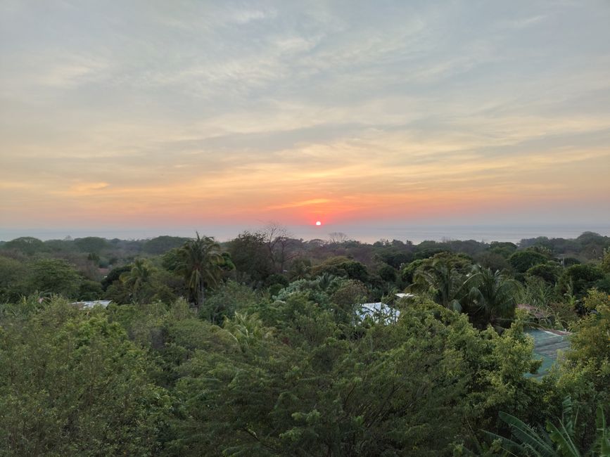 Sonnenuntergang vom Hostel in Moyogalpa 