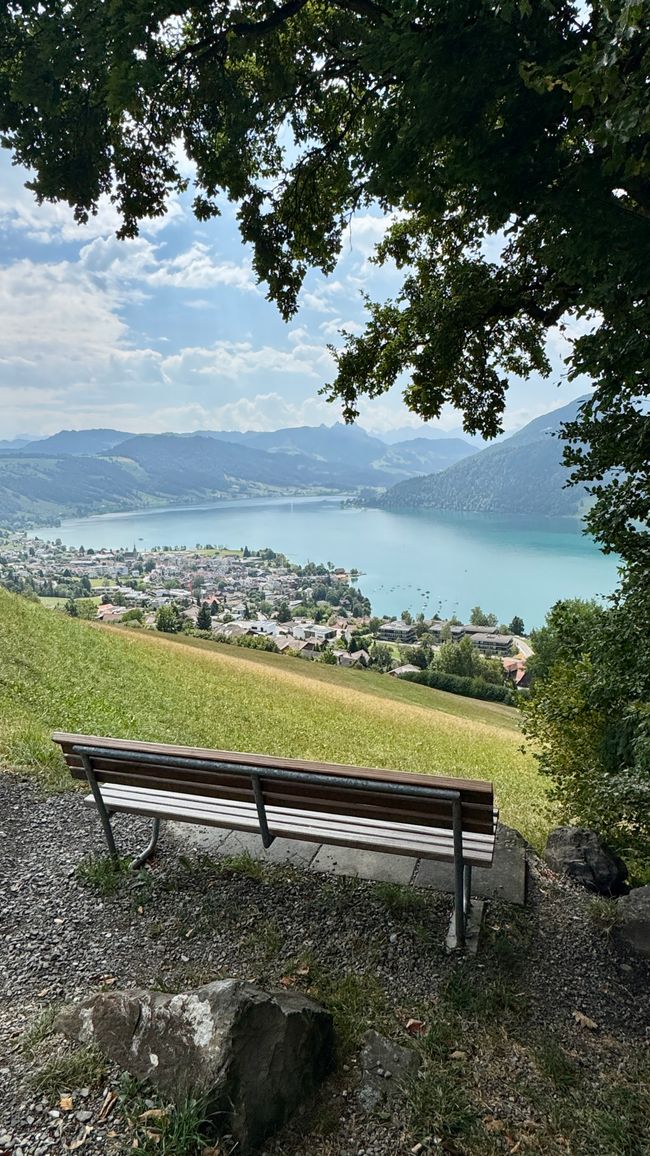 Blick über dem Agerisee