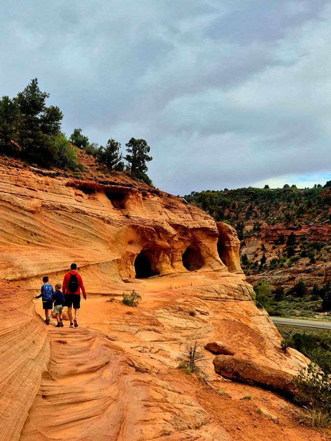 Grotte di Arenaria sulla strada per il Bryce Canyon