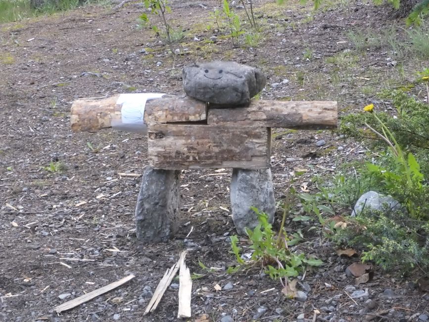 Une figure des autochtones reconstruite par les enfants