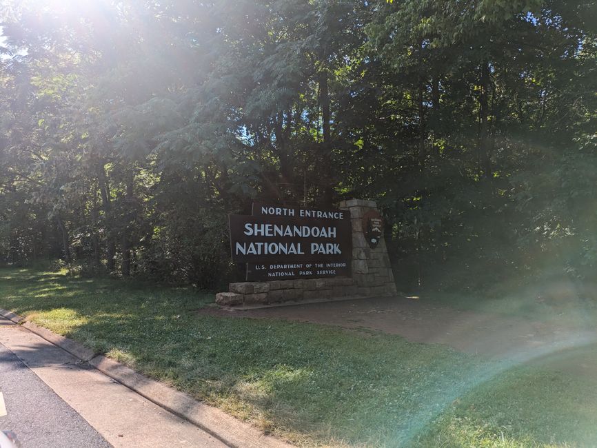 Einfahrt in den Shenandoah Nationalpark