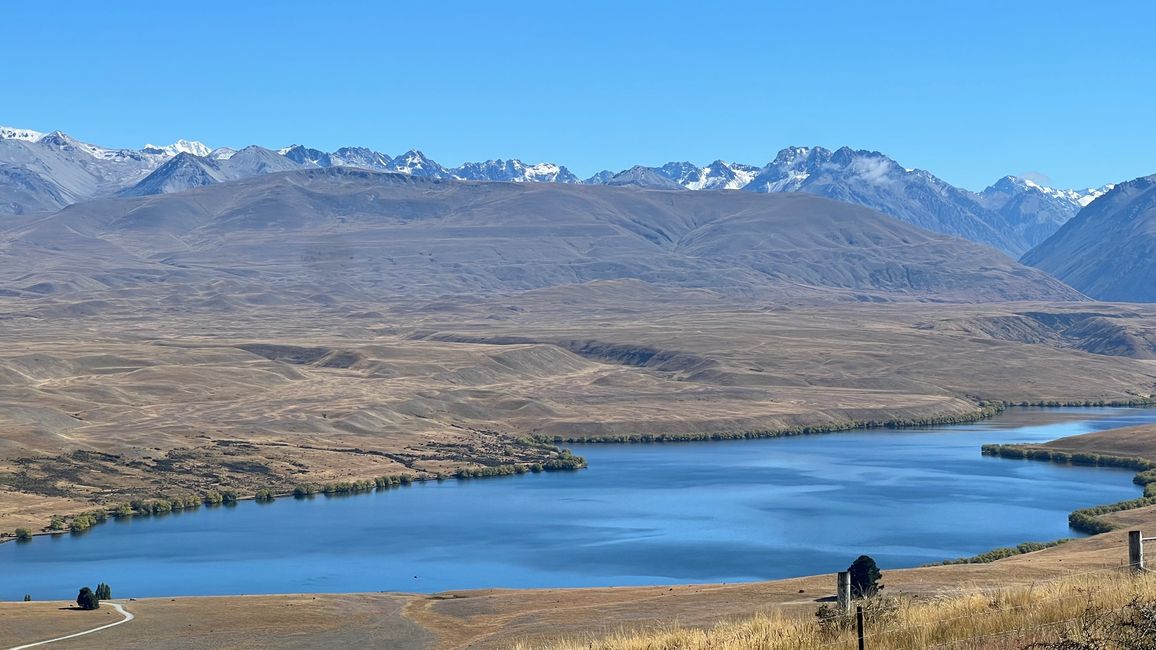 Mount John Track - Vista su Lake Alexandrina