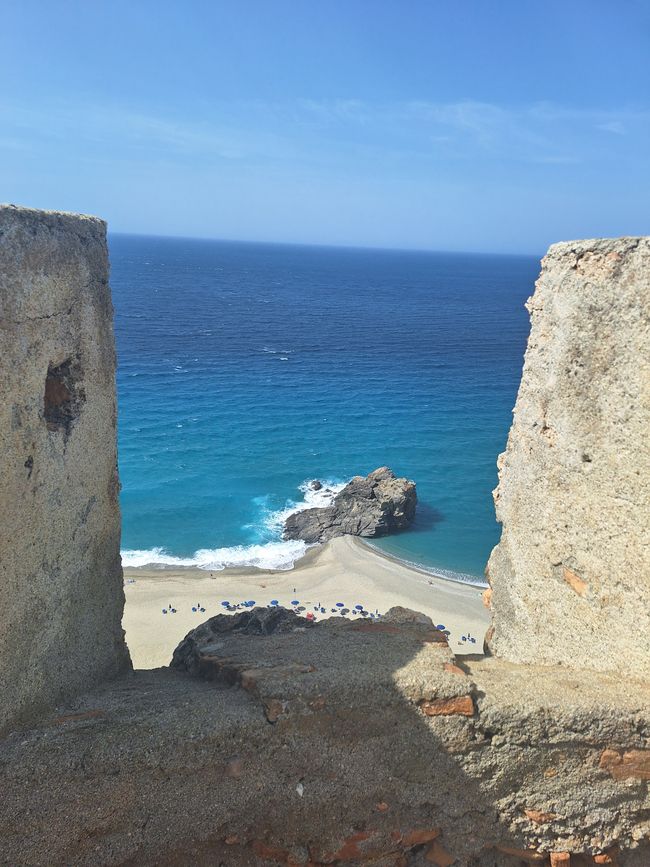 Vom Turm aus unser Strand 