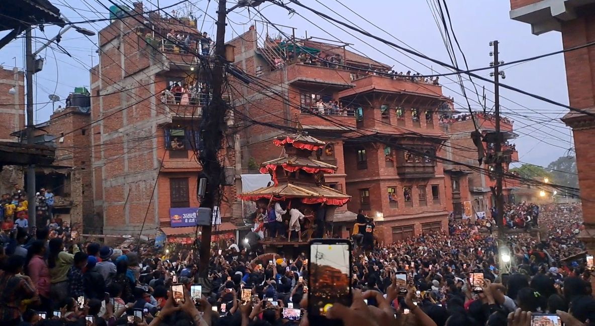 The Bhairab Temple is moved to the square.