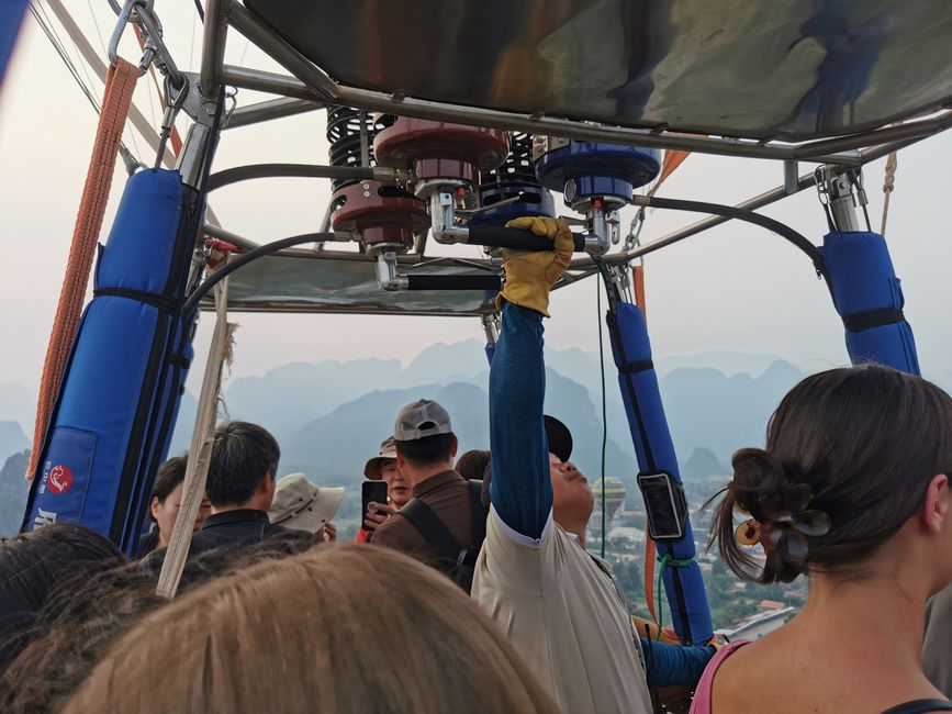 Continuing the journey to Vang Vieng - Hike to the Silver Cross Viewpoint and hot air balloon ride
