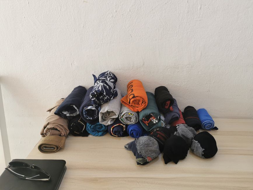 ... und so passt es auch in den Rucksack ...