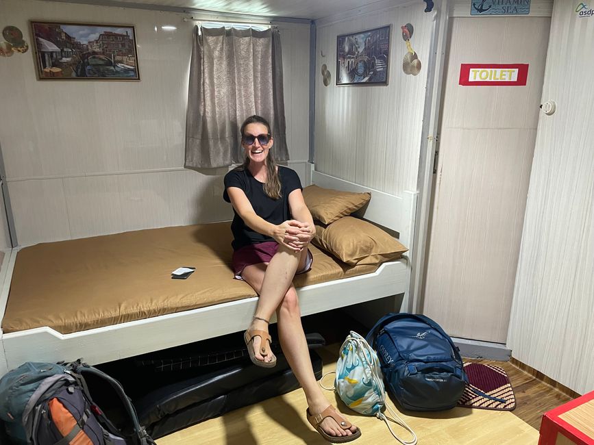 Meli in cabina della nave