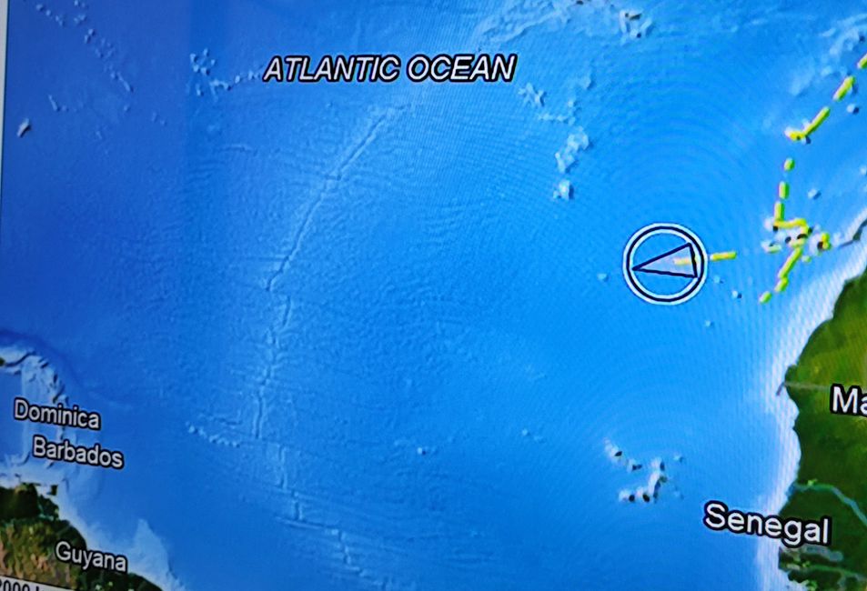 Tag 14: Am Abend Barbados in Sicht, naja zumindest auf der Landkarte