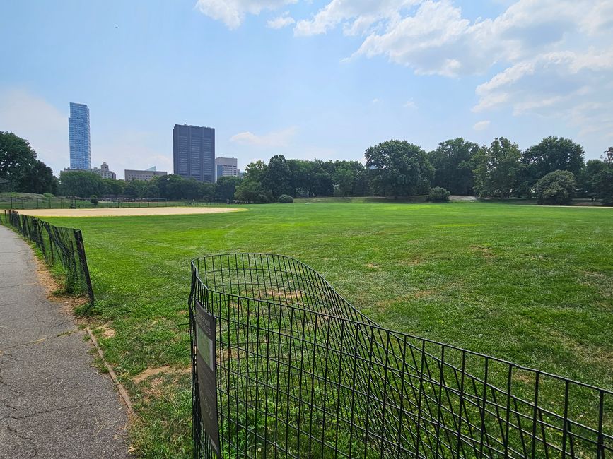 Los campos de béisbol no pueden faltar en un parque tan grande.