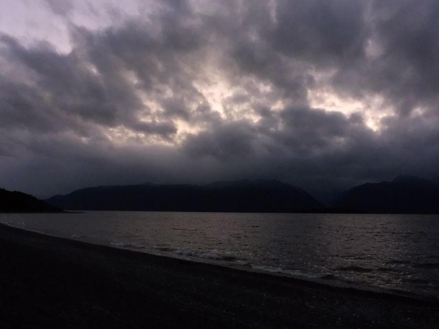 Le lac est agité