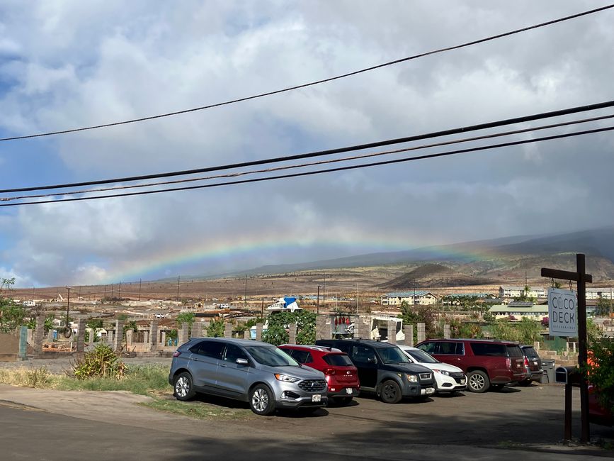 Der Regenbogen blieb über eine Stunde!!!