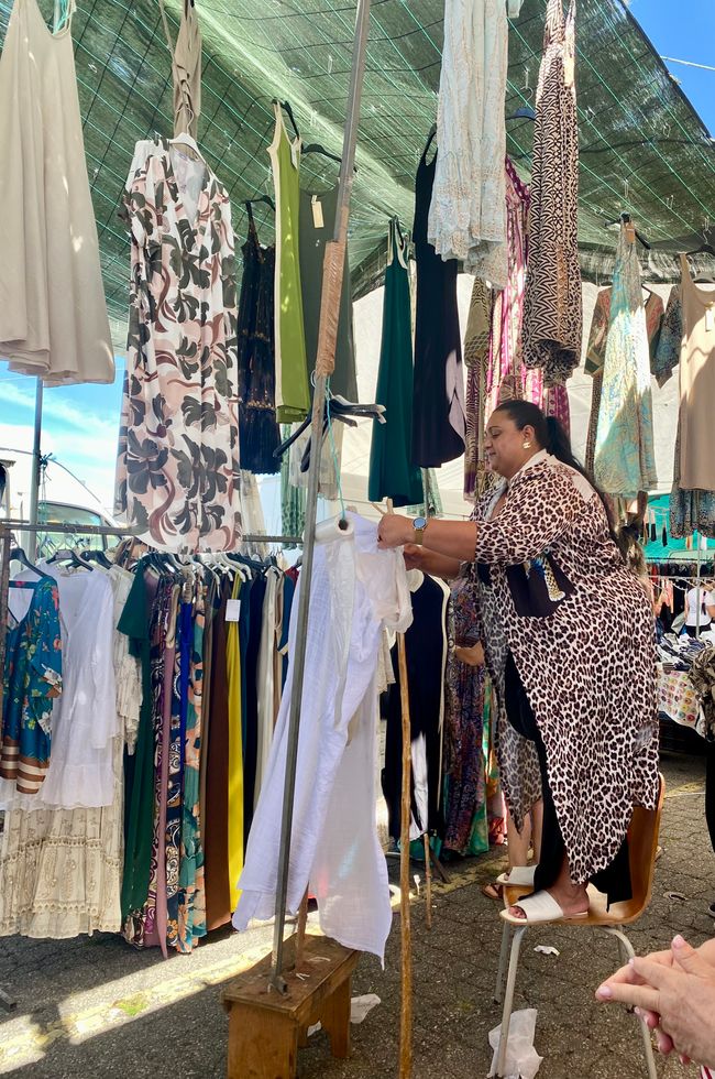 This lady stood on her stool the whole time to keep an eye on her stall (and yes, we bought something here)