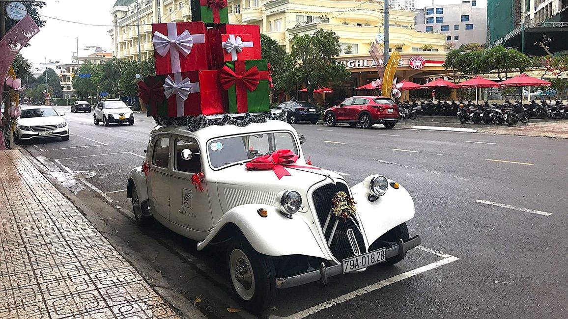 Trineo del hombre de Navidad en Nha Trang