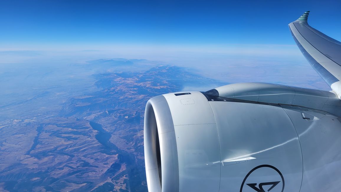 Impressionen aus dem Überflug der Rocky Mountains ...