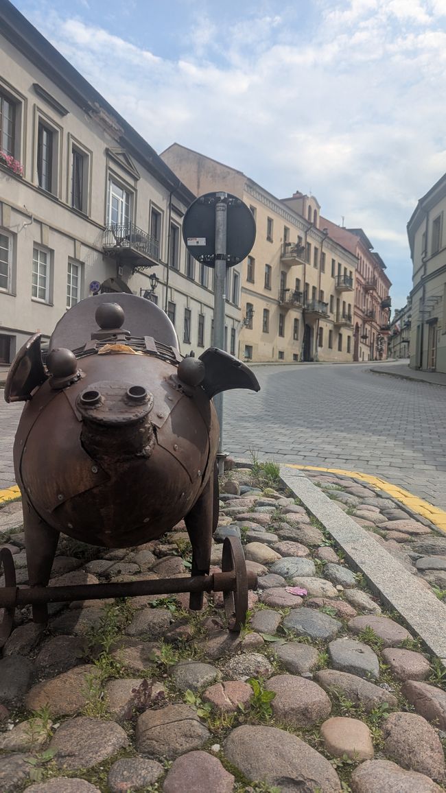 Glücksschwein in Užupis