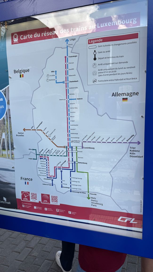 Zugplan Luxemburg