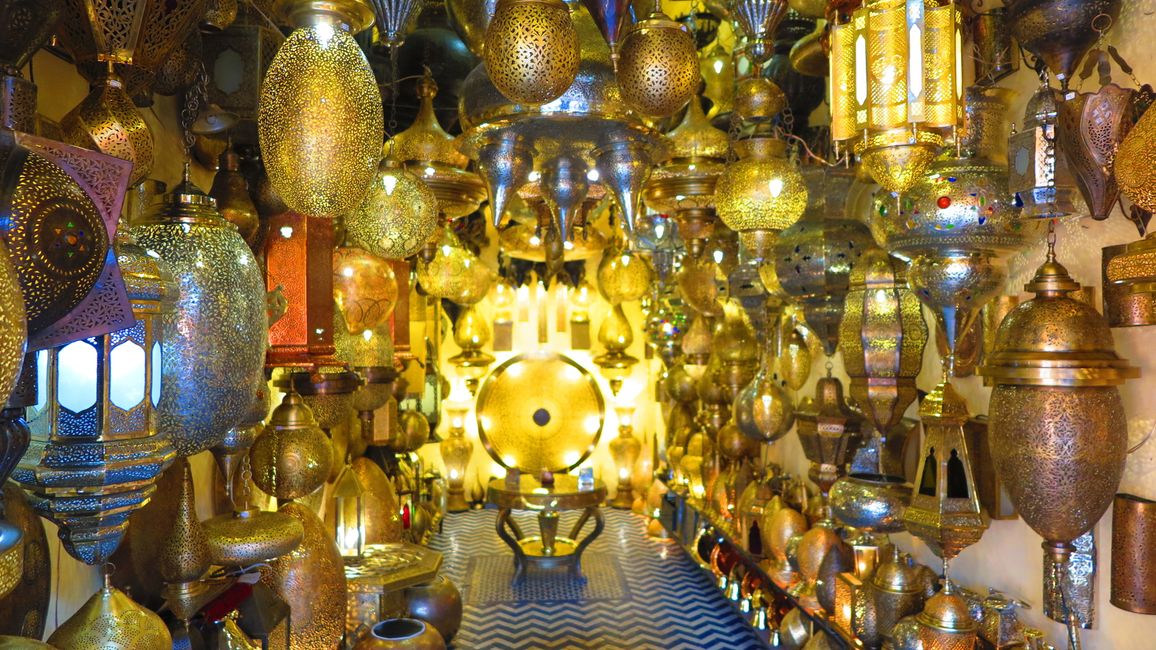 Moroccan lamps are known for their subdued light