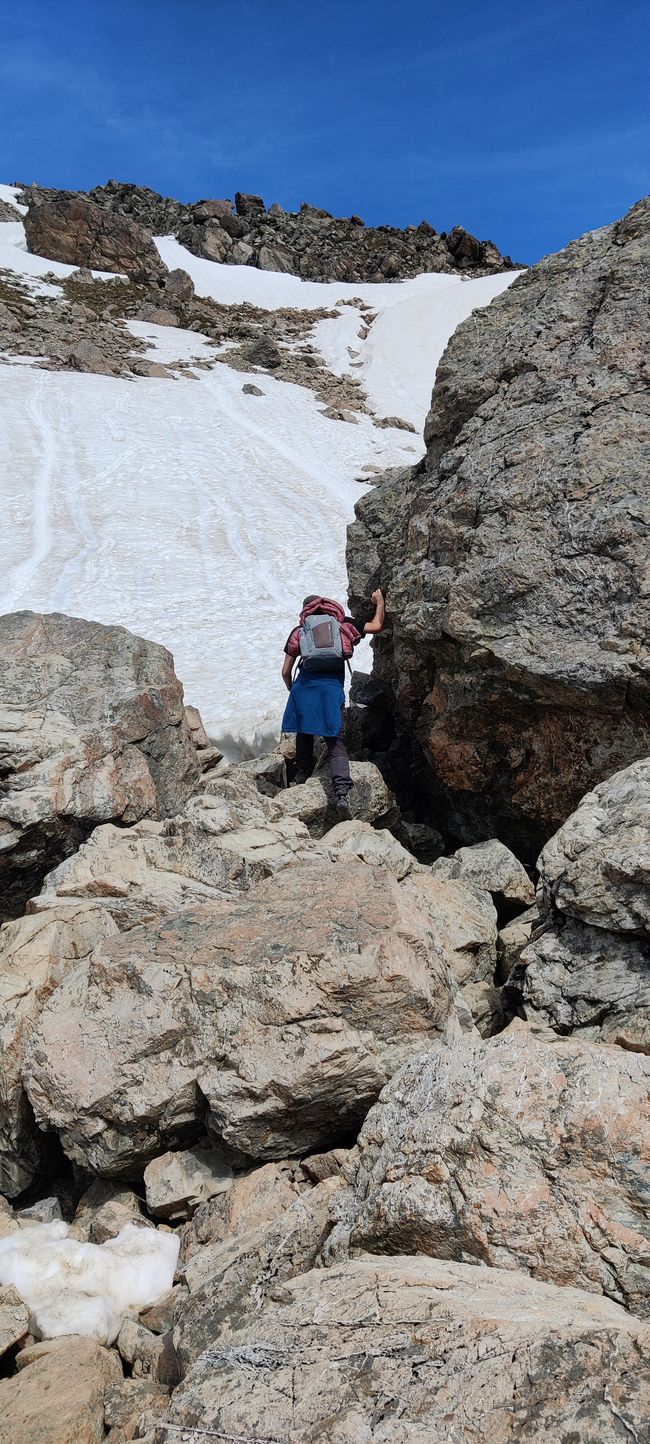 Nach den Felsen kommt der Schnee