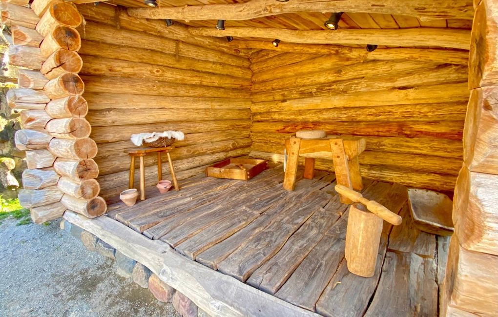 A reconstructed dwelling or workspace from the time of the West Slavic Lusitzi around the 9th century
